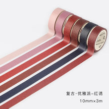 Load image into Gallery viewer, 6 Pcs/lot Fall Decorative Paper Green Pink Purple Washi Tape Set Japanese Stationery Kawaii Scrapbooking Supplies Stickers