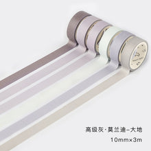 Load image into Gallery viewer, 6 Pcs/lot Fall Decorative Paper Green Pink Purple Washi Tape Set Japanese Stationery Kawaii Scrapbooking Supplies Stickers
