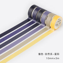 Load image into Gallery viewer, 6 Pcs/lot Fall Decorative Paper Green Pink Purple Washi Tape Set Japanese Stationery Kawaii Scrapbooking Supplies Stickers