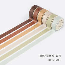 Load image into Gallery viewer, 6 Pcs/lot Fall Decorative Paper Green Pink Purple Washi Tape Set Japanese Stationery Kawaii Scrapbooking Supplies Stickers