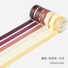 Load image into Gallery viewer, 6 Pcs/lot Fall Decorative Paper Green Pink Purple Washi Tape Set Japanese Stationery Kawaii Scrapbooking Supplies Stickers