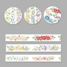 Load image into Gallery viewer, 3 Rolls Washi Masking Tape Set Petal Animal Flower Paper Masking Tapes Japanese Washi Tape DIY Scrapbooking Sticker, 15mm x 5m