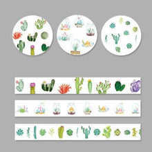 Load image into Gallery viewer, 3 Rolls Washi Masking Tape Set Petal Animal Flower Paper Masking Tapes Japanese Washi Tape DIY Scrapbooking Sticker, 15mm x 5m