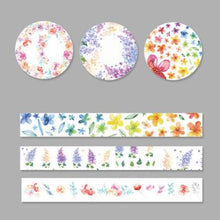 Load image into Gallery viewer, 3 Rolls Washi Masking Tape Set Petal Animal Flower Paper Masking Tapes Japanese Washi Tape DIY Scrapbooking Sticker, 15mm x 5m