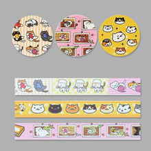 Load image into Gallery viewer, 3 Rolls Washi Masking Tape Set Petal Animal Flower Paper Masking Tapes Japanese Washi Tape DIY Scrapbooking Sticker, 15mm x 5m
