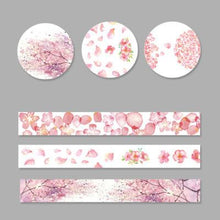 Load image into Gallery viewer, 3 Rolls Washi Masking Tape Set Petal Animal Flower Paper Masking Tapes Japanese Washi Tape DIY Scrapbooking Sticker, 15mm x 5m
